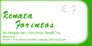 renata forintos business card